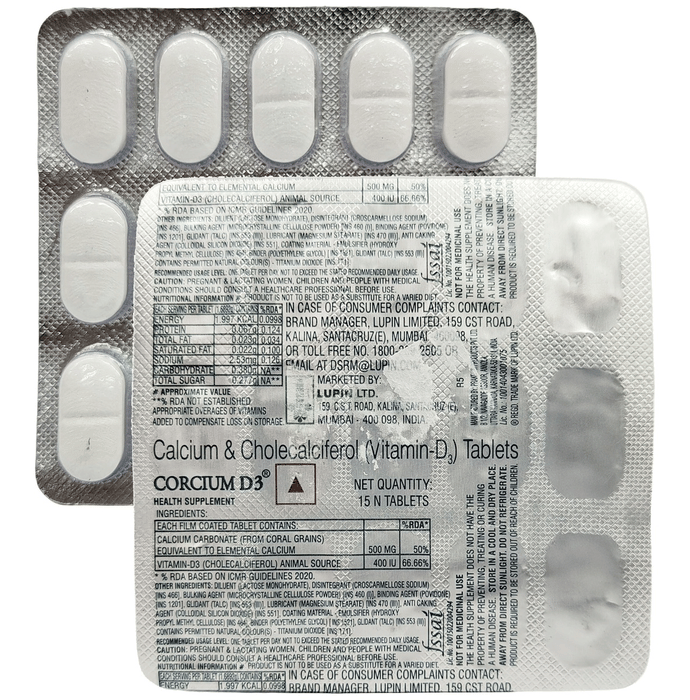 Corcium D3 Tab 15 Tablets