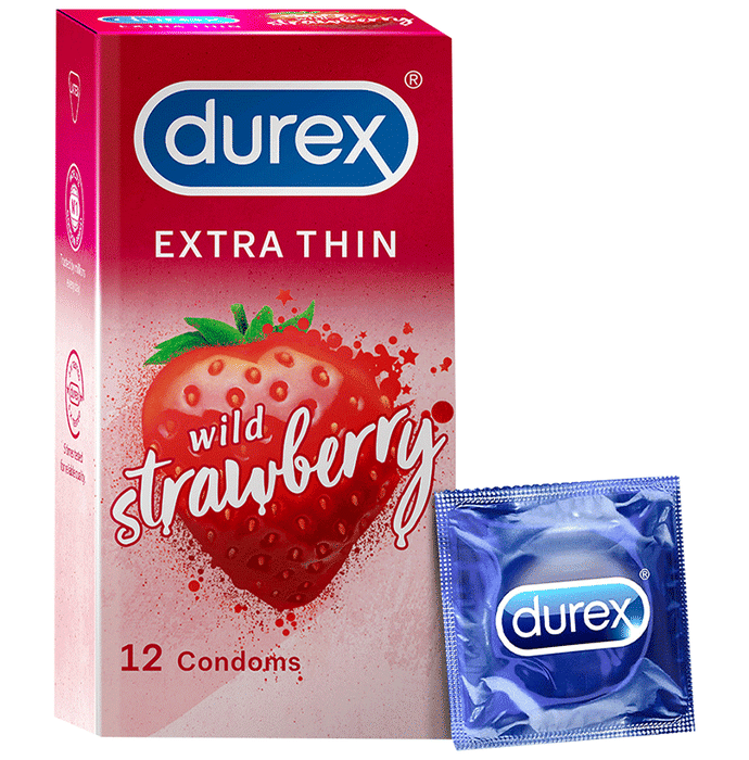 Durex Extra Thin Strawberry 3`S