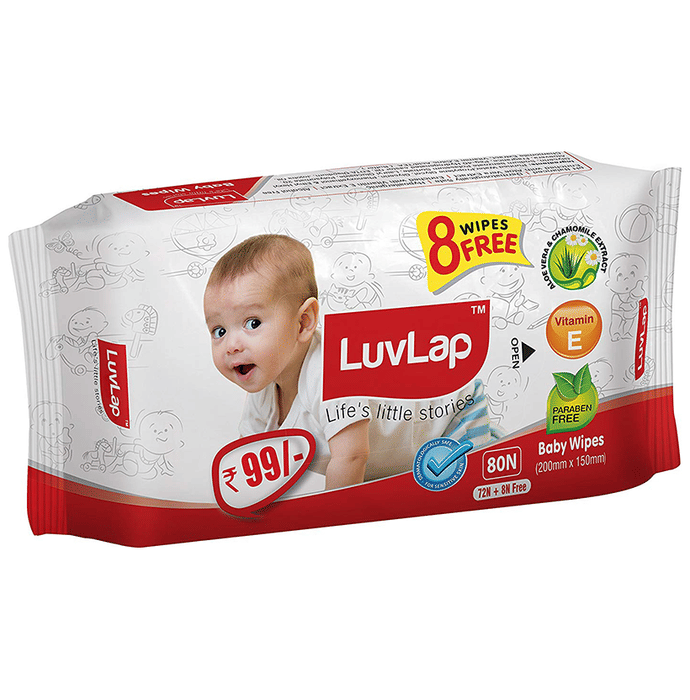 Luvlap Baby Wipes 72`S