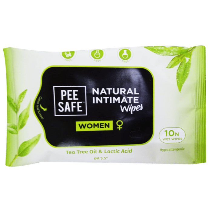 Pee Safe Intimate Wipes Women 10`S