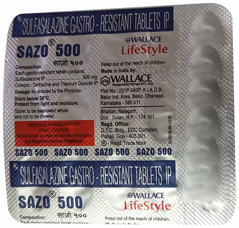 Sazo 500mg Tab 15 Tablets