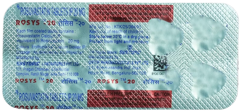 Rosys 20mg Tab 10 Tablets
