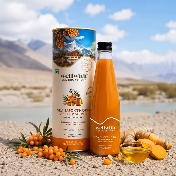 Wellwith Sea Buckthorn Turmeric 300ml